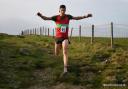 : Nathan Edmondson on his way to winning the Dick Hudsons Fell Race. Photo credit:  Woodentops