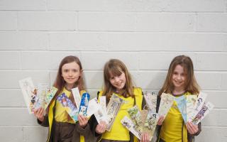 1st Burley Brownies with some of the bookmarks which are being auctioned