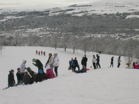 Ilkley Grammar School students past and present enjoying a snow day from studies on Tuesday, January 5.
Picture by Sue Boerrigter
