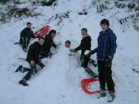 Youngsters enjoy a fresh fall of snow on Ben Rhydding Golf Course.
Picture by Sue Boerrigter.
