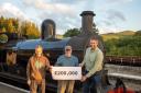 Embsay Railway chairman Rob Shaw, right, with Malcolm Harrison, left and Mike Walsh, centre