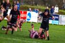 Ilkley (black shirt) were gritty to get the win on Saturday. Photo credit: Peter W. Clark