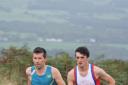 Tom Adams and James Hall neck and neck in incline race