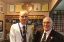 Nick Pullan with outgoing president David Sowman
