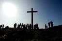 Otley's Easter cross blessed with fine weather