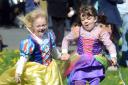 Niamh O'Hearn (left) and Ruby Markham, from All Saints Primary School, as little princesses.