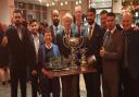 Green Lane Cricket Club's players and staff celebrate at the Airedale & Wharfedale League's annual awards ceremony