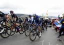 The Peloton climbs Cairn o' Mount during stage eight of the AJ Bell Tour of Britain from Stonehaven to Aberdeen in 2021 (PA)