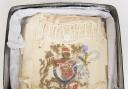 The royal crest from Charles and Diana's wedding cake. Credit Mark Laban/Hansons