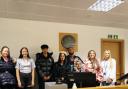 Pupils who took part in mock trials at Braford Tribunal Hearing Centre