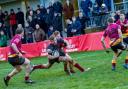 Ilkley (ball in hand) fell to a narrow defeat at basement side Scunthorpe on Saturday