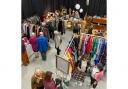 Stalls at the vintage fair in Ilkley Playhouse