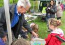 Families enjoying Aireborough Rotary Club's Grand Easter Egg Hunt