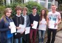 Benton Park School, Rawdon, students celebrating superb A level results. Stand out performances included David Addison’s three A*s and an A; Adam Fryer’s two A*s and two As; Rebecca Wood’s one A* and four As; Mollie Horne one A* and three As