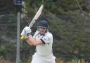 Pudsey St Lawrence opener Mark Robertshaw on his way to a century against Woodlands Picture: Ray Spencer