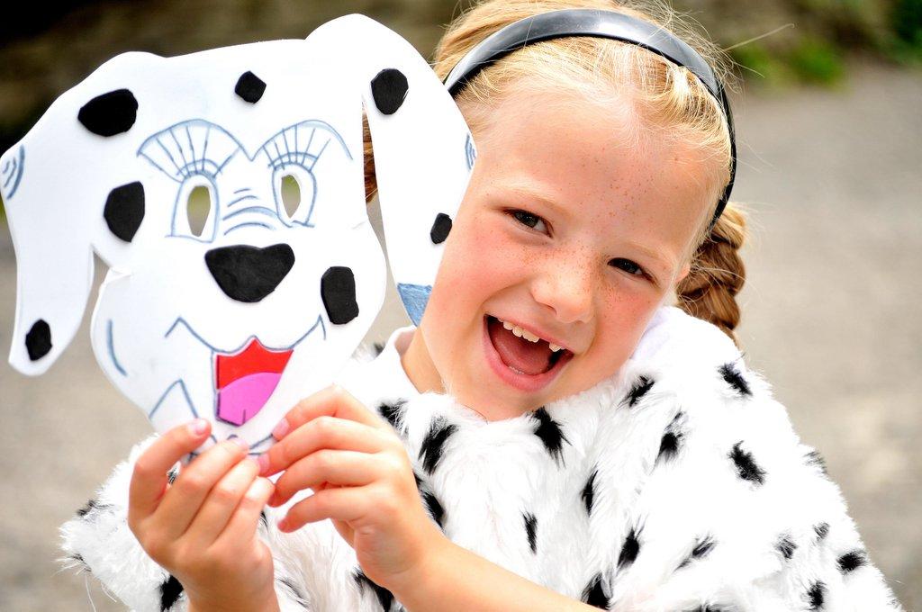 Charlie Murray in Addingham Brownies' 101 Dalmatians entry in Addingham's Gala Day's fancy dress parade.