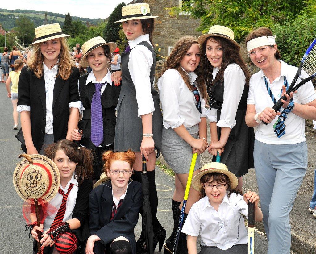 St Trinian's was the gala day theme for Addingham Guides.