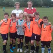 Ilkley Juniors after winning the Wigton Moor Six-A-Side Junior Tournament