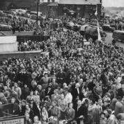Crowds flocked to Harry Ramsden's in 1952 when the business marked 25 years of trading by selling fish and chips at their original price
