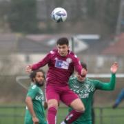 Kevin Gonzalez (jumping) scored a brace for Ilkley Town at Runcorn on Tuesday evening