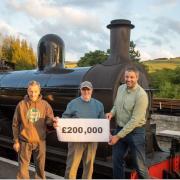 Embsay Railway chairman Rob Shaw, right, with Malcolm Harrison, left and Mike Walsh, centre