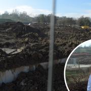 Building work has stopped on the Derry Hills housing site in Menston prompting concerns from local residents