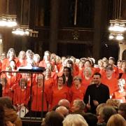 Leeds Philharmonic Chorus. Front (L to R) Joseph Judge, Graham McCusker, Julianne Coates