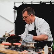 Simon Chappelow of Leeds Cookery School at The Ilkley Food & Drink Festival. Credit Stephen Midgely Breakpoint Media