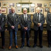 THE FAMOUS FIVE: Otley RUFC committee members show off their bespoke blazers. From left: fixture secretary Paul Whatmuff, chairman Paul Mackie, president Michael Procter and general committee members Gordon Baines and Chris Wright. Picture: Mike Inkley