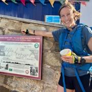 Jane McCarthy having completed the Coast-to-Coast route. Photo credit: Jane McCarthy