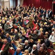Ilkley and Ben Rhydding residents have voted in the parish poll on a town-wide 20mph zone and associated speed humps. Photo from the recent town meeting at the King's Hall, Ilkley