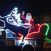 Santa touring Burley-in-Wharfedale
