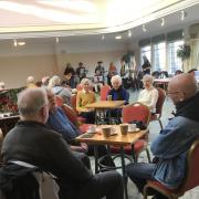 The Yukes entertain guests at the Thursday Club in Ilkley just before Christmas