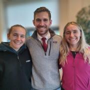 Pictured: Birch Siblings - Katie (left) played for Durham against twin sister Rebecca who plays for Ben Rhydding. In the middle is older brother Matt who coaches the women.