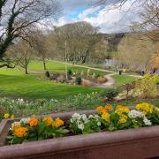 Sunny early spring views of the Riverside Park, Ilkley by Jane Fawcett