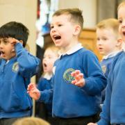 One of the five Nursery/Reception classes that took part in the Early Years Music Making event