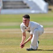Keighley's Paul Quinlan, whose 6-69 took him over 50 wickets for the season Picture: Richard Leach