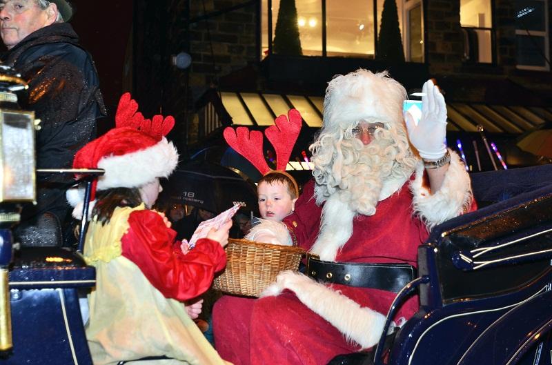 Hitching a lift on Father Christmas's carriage