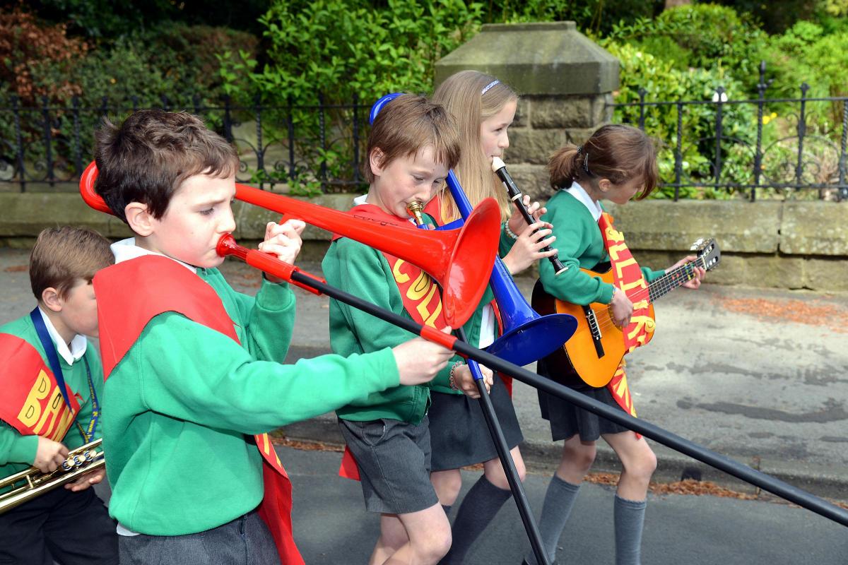Strike up the band as these youngsters take part in the carnival parade