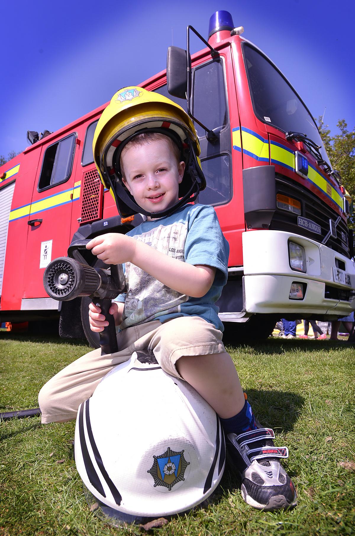 Chance of a lifetime for Noah Sheppard as he becomes a firefighter - just for the day. 