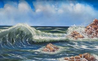 Seascape by a member of Horsforth Art Society