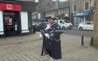 Otley Bellman Terry Ford gives the Royal anniversary proclamation