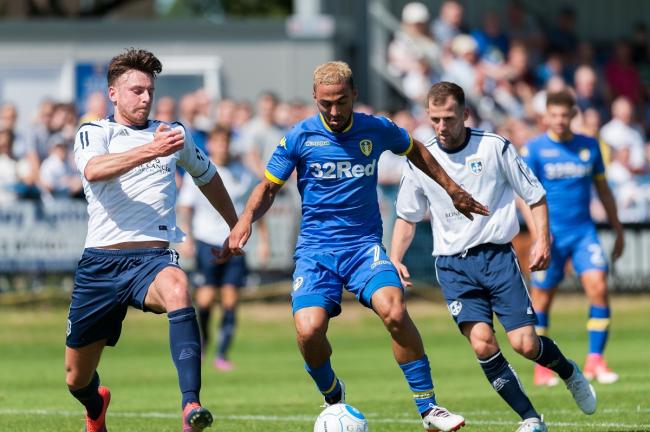 Kemar Roofe on the ball for Leeds United in a friendly at Guiseley four years ago. Picture: Claire Epton.