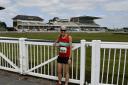 Alison Bennett set a new club record for 10k on her 60th birthday at Aintree racecourse. Pic: Andrew Bennett