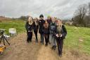 IGS students film with Martin Creed, third from the left, on Ilkley Moor