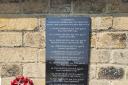 The memorial plaque at Yarnbury RFC in memory of former members who died in World War I