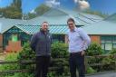 Otley Garden Centre Manager, Andrew Bradley and Yorkshire Garden Centres MD, Mark Farnsworth
