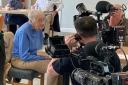The BBC filming at Otley Action for Older People
