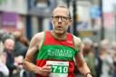 Jeff Green on the way to winning his age category at the Morley 10k. Photo credit:  The Holmfirth Photographer