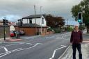Councillor David Nunns at the crossing on the A65 Leeds Road,  Ilkley